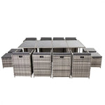 Bali 13PC Outdoor Dining Set-Grey - Furniture > Outdoor