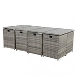 Bali 13PC Outdoor Dining Set-Grey - Furniture > Outdoor