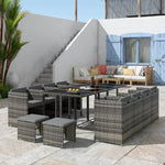 Bali 13PC Outdoor Dining Set-Grey - Furniture > Outdoor