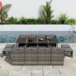 Bali 13PC Outdoor Dining Set-Grey - Furniture > Outdoor