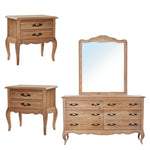 Bali 4pc Set 2 Bedside Dresser Mirror Storage Side End Table Oak - Audio & Video > Musical Instrument & Accessories >