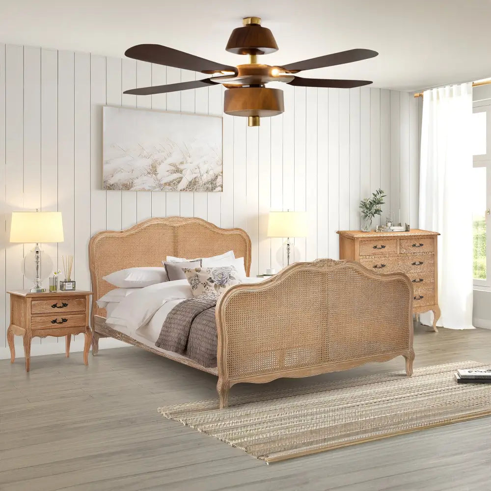 Bali Dresser Mirror 6 Chest of Drawers Tallboy Storage Oak - Furniture > Bedroom > Dressers
