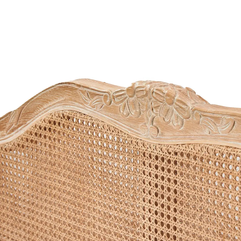 Bali King Size Bed Frame Rattan Solid Timber Wood Mattress Base Oak - Furniture > Bedroom