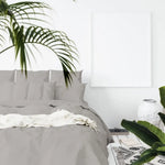 Balmain 1000 Thread Count Hotel Grade Bamboo Cotton Quilt Cover Pillowcases Set - King - Dove - Home & Garden > Bedding