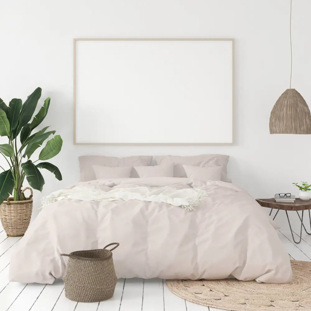 Balmain 1000 Thread Count Hotel Grade Bamboo Cotton Quilt Cover Pillowcases Set - King - Blush - Home & Garden > Bedding