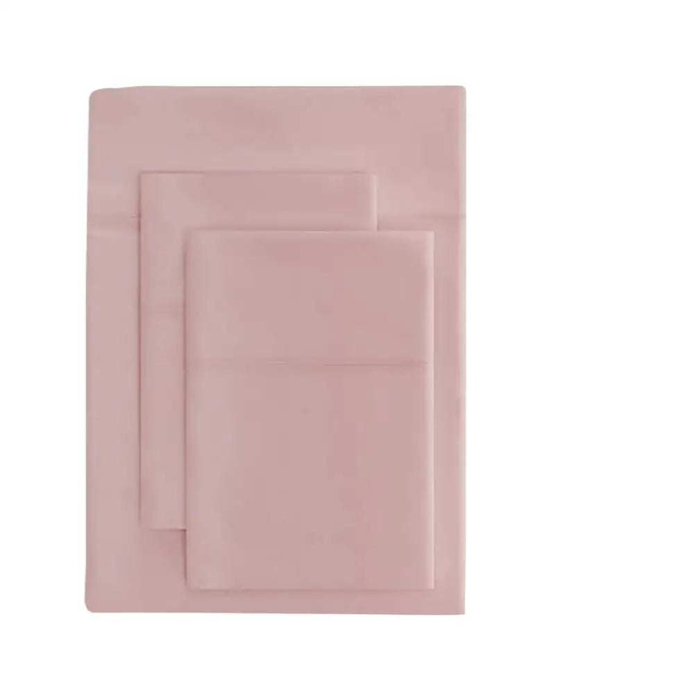 Balmain 1000 Thread Count Hotel Grade Bamboo Cotton Quilt Cover Pillowcases Set - King - Blush - Home & Garden > Bedding