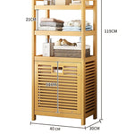 Bamboo 2-in-1 Laundry Hamper with 2 Shelves and Clothes Basket - Furniture > Office
