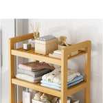 Bamboo 2-in-1 Laundry Hamper with 2 Shelves and Clothes Basket - Furniture > Office