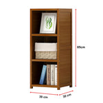 Bamboo Adjustable Shelf Bookcase Display Storage Rack Stand Livingroom Bedroom - Furniture > Office