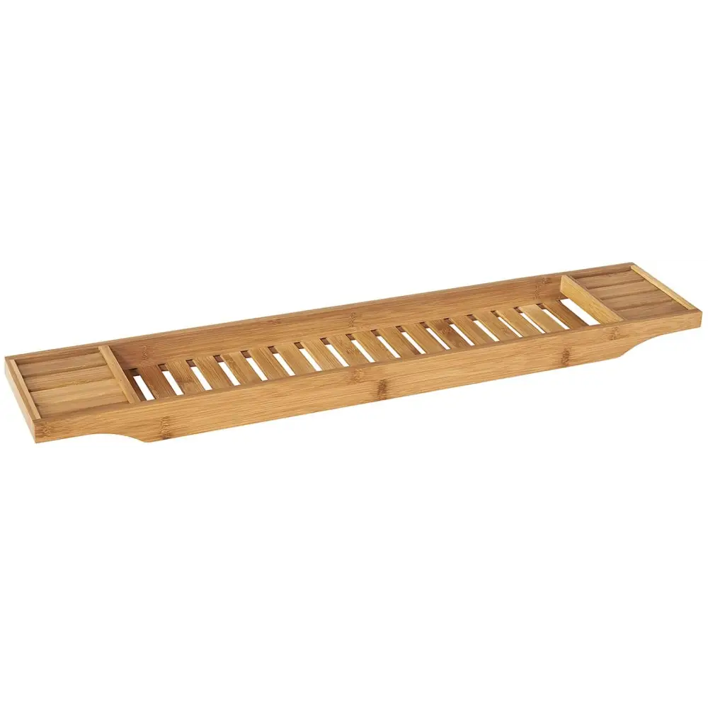 Bamboo Bath Caddy Tray,Organiser Natural - Home & Garden > Bathroom Accessories > Bath Caddies