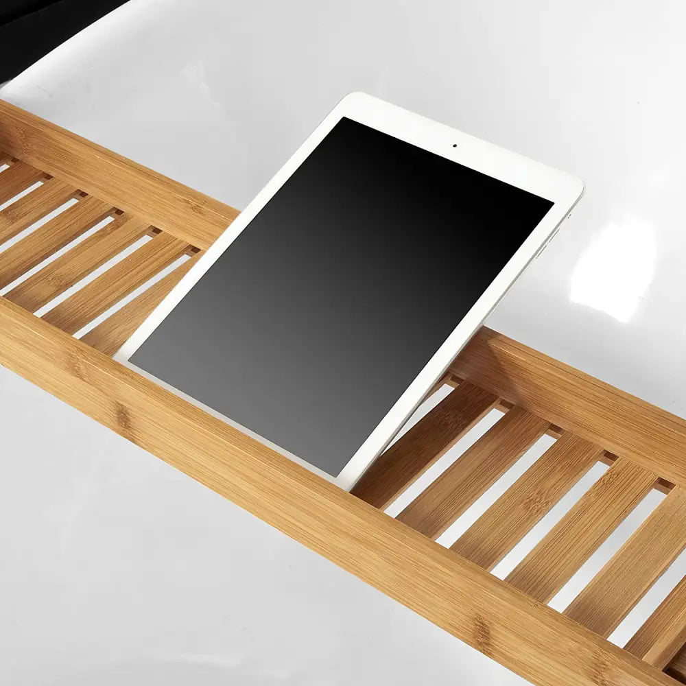 Bamboo Bath Caddy Tray,Organiser Natural - Home & Garden > Bathroom Accessories > Bath Caddies