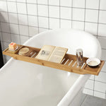 Bamboo Bath Caddy Tray,Organiser Natural - Home & Garden > Bathroom Accessories > Bath Caddies