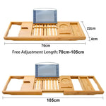 Bamboo Bathtub Bath tub Tray Table Tray Cellphone,Book,Tray Wineglass Holder - Home & Garden > Bathroom Accessories >