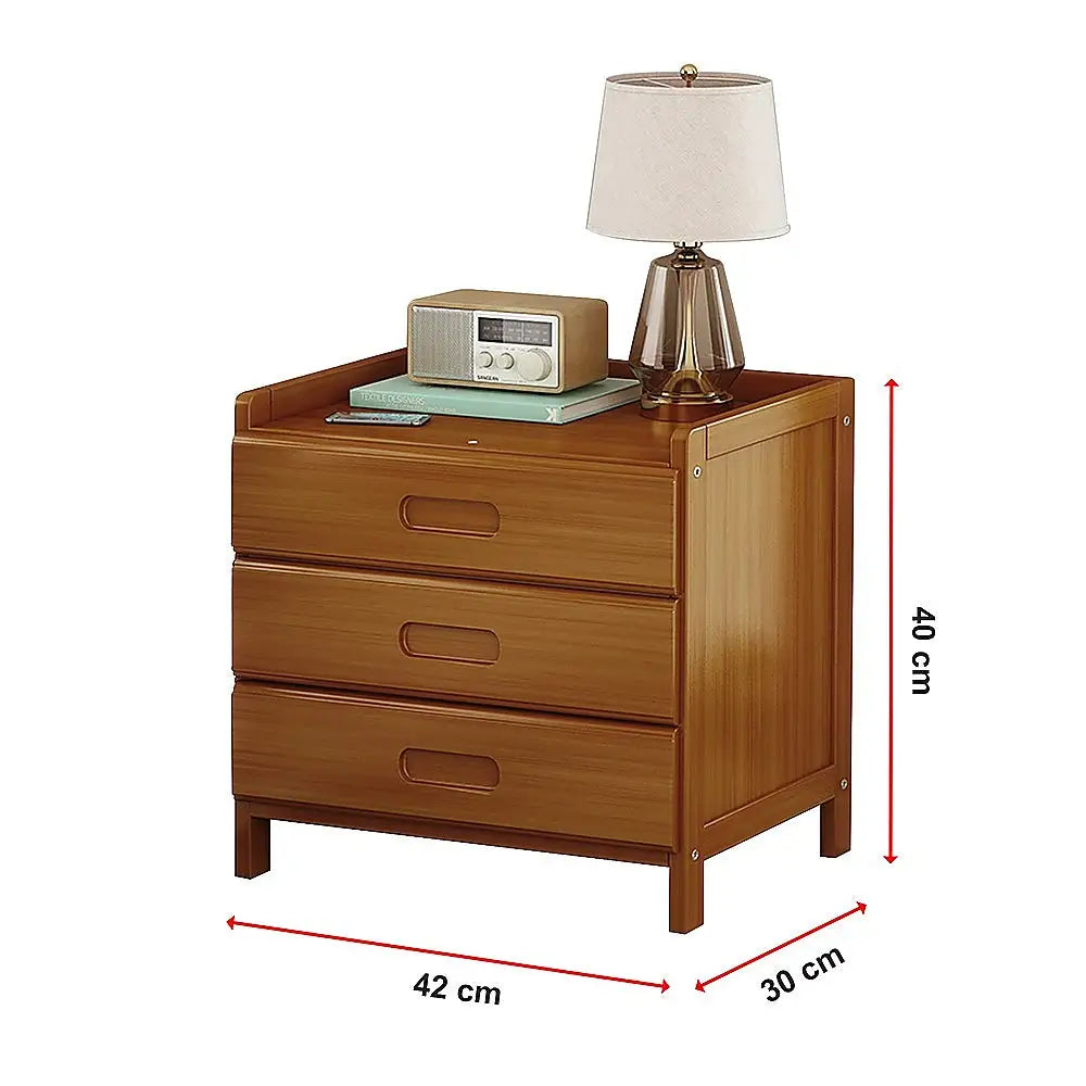 Bamboo Bedside Table Nightstand Storage Bedroom Sofa Side Stand - Furniture > Bedroom > Bedside Tables