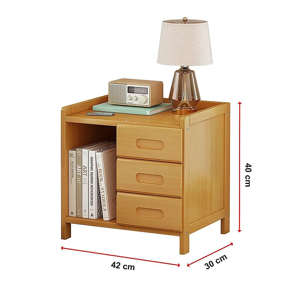 Bamboo Bedside Table Nightstand Storage Bedroom Sofa Side Stand - Furniture > Bedroom > Bedside Tables