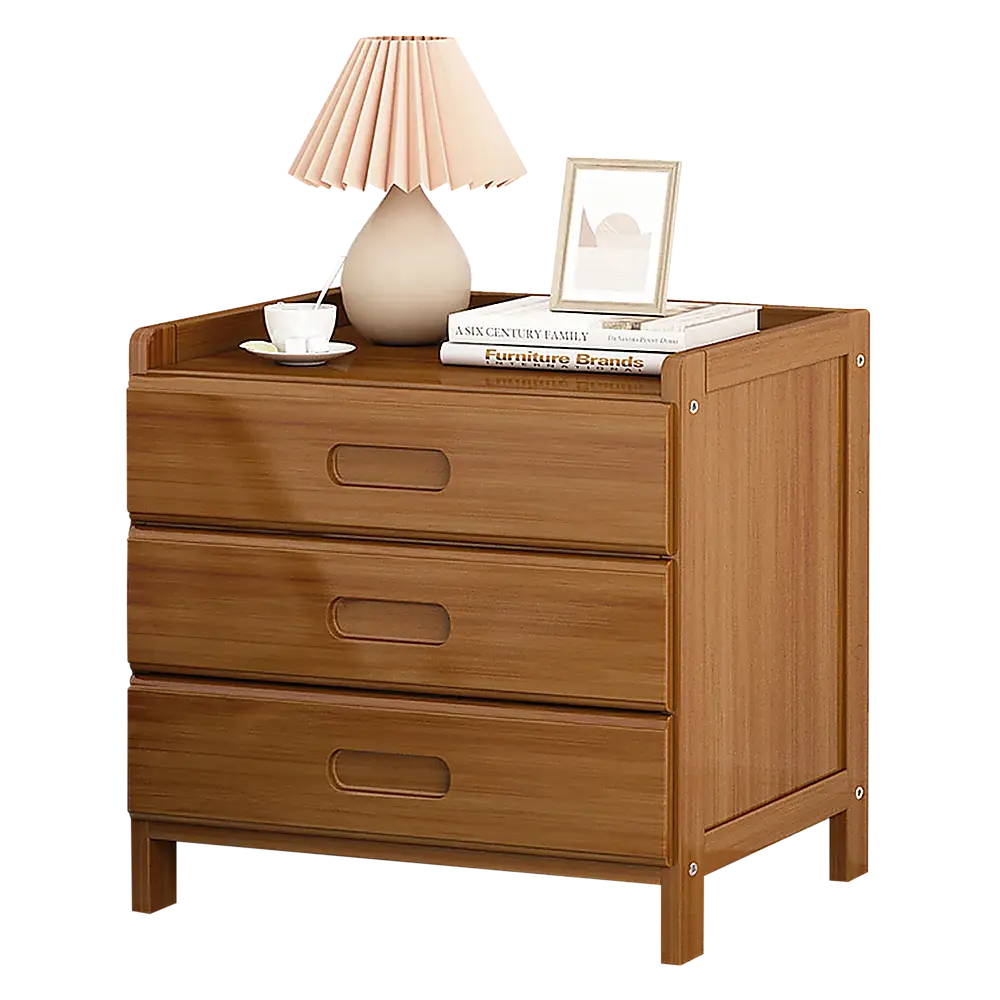Bamboo Bedside Table Nightstand Storage Bedroom Sofa Side Stand - Furniture > Bedroom > Bedside Tables