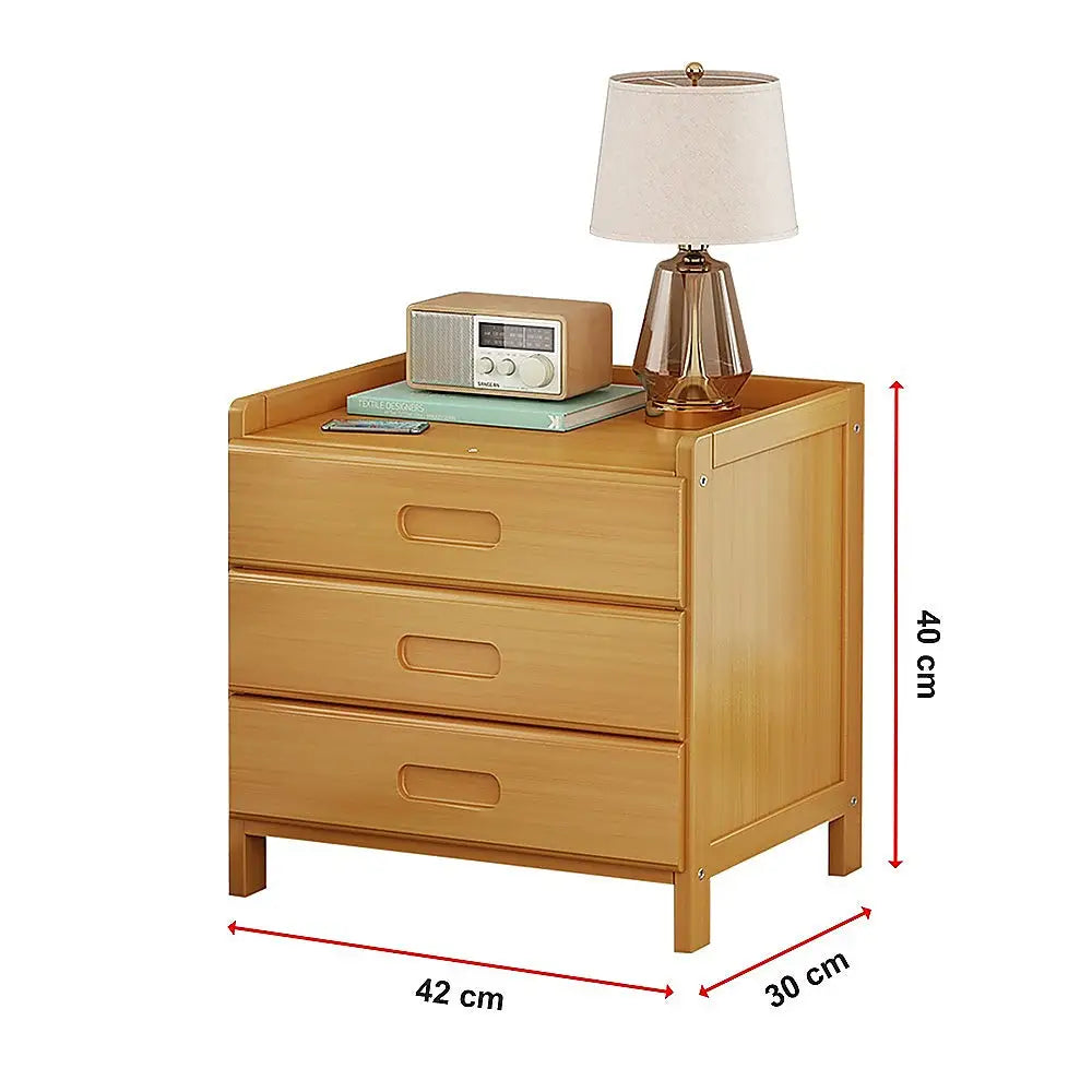 Bamboo Bedside Table Nightstand Storage Bedroom Sofa Side Stand - Furniture > Office