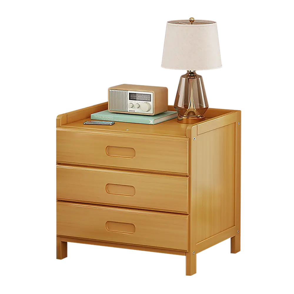 Bamboo Bedside Table Nightstand Storage Bedroom Sofa Side Stand - Furniture > Office