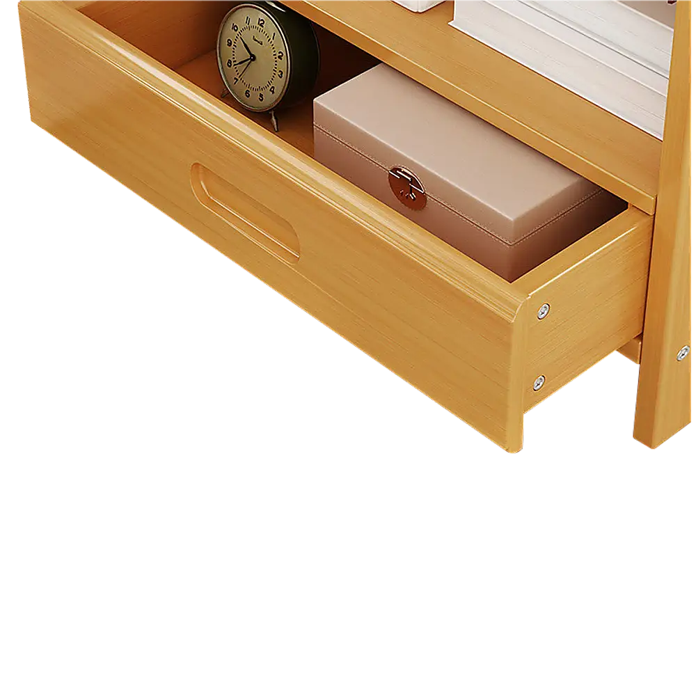 Bamboo Bedside Table Nightstand Storage Bedroom Sofa Side Stand - Furniture > Office