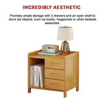 Bamboo Bedside Table Nightstand Storage Bedroom Sofa Side Stand - Furniture > Bedroom > Bedside Tables