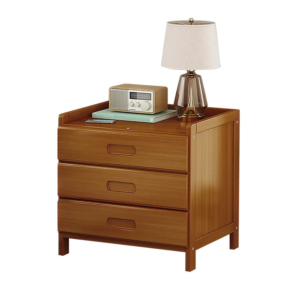 Bamboo Bedside Table Nightstand Storage Bedroom Sofa Side Stand - Furniture > Bedroom > Bedside Tables