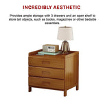 Bamboo Bedside Table Nightstand Storage Bedroom Sofa Side Stand - Furniture > Bedroom > Bedside Tables