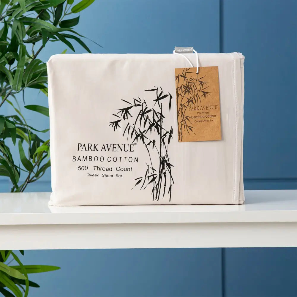 Bamboo Cotton 500 Thread Count Dove Sheet Sets by Park Avenue Single - Home & Garden > Bedding > Bed Sheets
