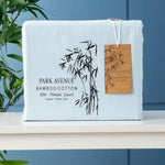 Bamboo Cotton 500 Thread Count Mid Blue Sheet Sets by Park Avenue Single - Home & Garden > Bedding > Bed Sheets