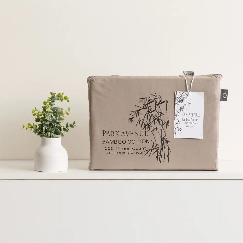 Bamboo Cotton 500 Thread Count Pewter Combo Set by Park Avenue Long Single - Home & Garden > Bedding > Bed Sheets