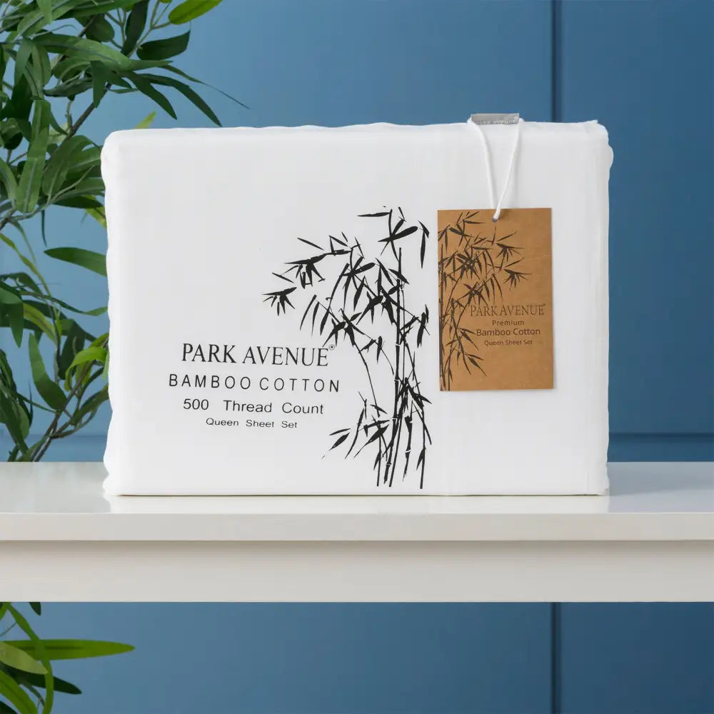 Bamboo Cotton 500 Thread Count White Sheet Sets by Park Avenue Single - Home & Garden > Bedding > Bed Sheets