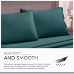 Bamboo Cotton Blend All Season Bedding Set - Emerald Green - Double Size - Home & Garden > Bedding > Bed Sheets