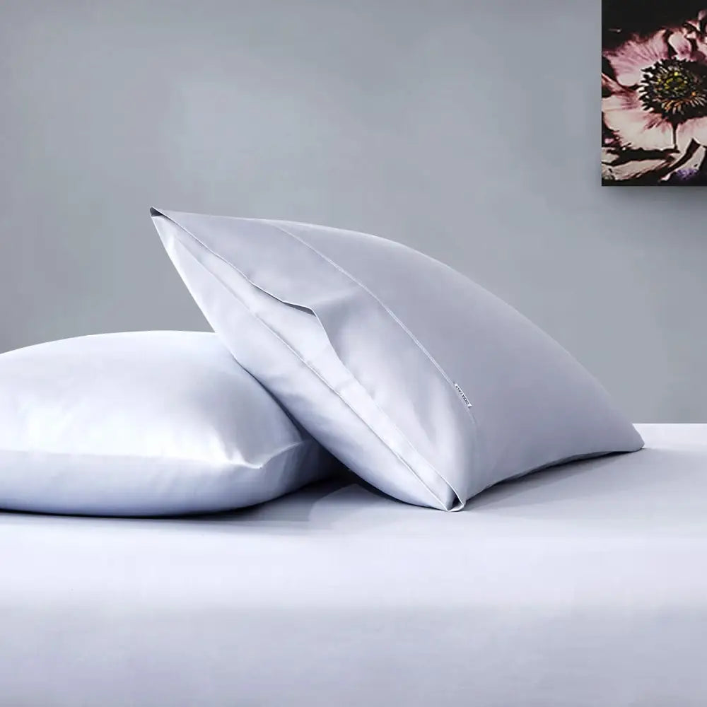 Bamboo Cotton Blend All Season Bedding Set - Silver - Queen Size - Home & Garden > Bedding > Bed Sheets