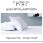 Bamboo Cotton Blend All Season Bedding Set - White - Double Size - Home & Garden > Bedding > Bed Sheets