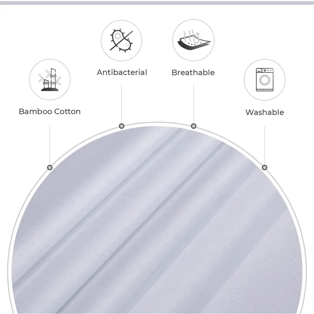 Bamboo Cotton Blend All Season Bedding Set - White - Single Size - Home & Garden > Bedding > Bed Sheets