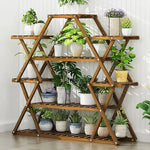 Bamboo Multilayer Flower Plant Bonsai Rack Shelf Stand Porch Lawn Patio - Furniture > Office