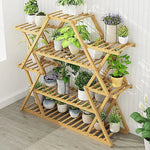 Bamboo Multilayer Flower Plant Bonsai Rack Shelf Stand Porch Lawn Patio - Furniture > Office