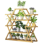 Bamboo Multilayer Flower Plant Bonsai Rack Shelf Stand Porch Lawn Patio - Furniture > Office