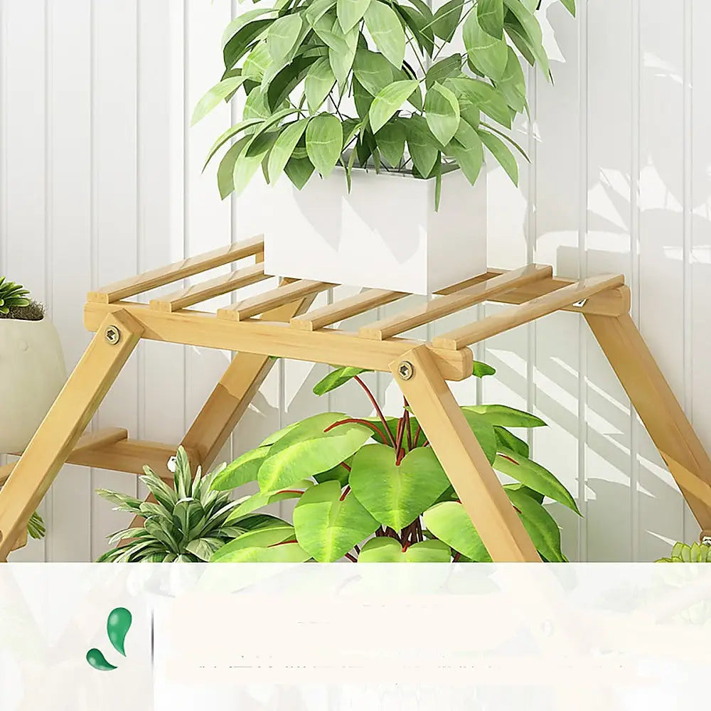 Bamboo Multilayer Flower Plant Bonsai Rack Shelf Stand Porch Lawn Patio - Furniture > Office