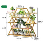 Bamboo Multilayer Flower Plant Bonsai Rack Shelf Stand Porch Lawn Patio - Furniture > Office