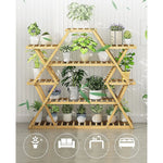 Bamboo Multilayer Flower Plant Bonsai Rack Shelf Stand Porch Lawn Patio - Furniture > Office