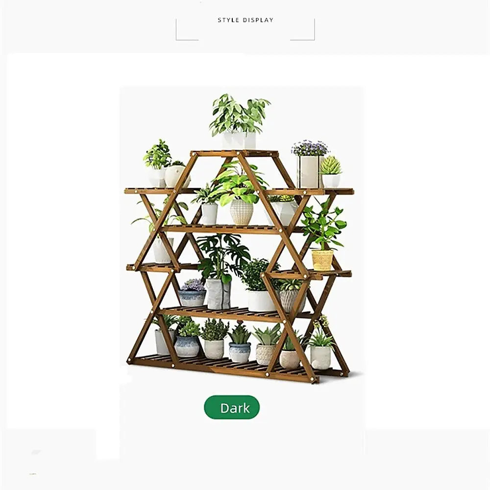 Bamboo Multilayer Flower Plant Bonsai Rack Shelf Stand Porch Lawn Patio - Furniture > Office
