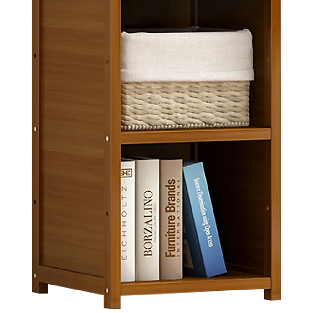 Bamboo Shelf Bookcase Display Storage Rack Stand Livingroom Bedroom - Furniture > Office