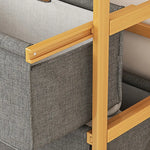 Bamboo Shelf with Storage Hamper - Wooden Bamboo Removable Bags - Furniture > Office