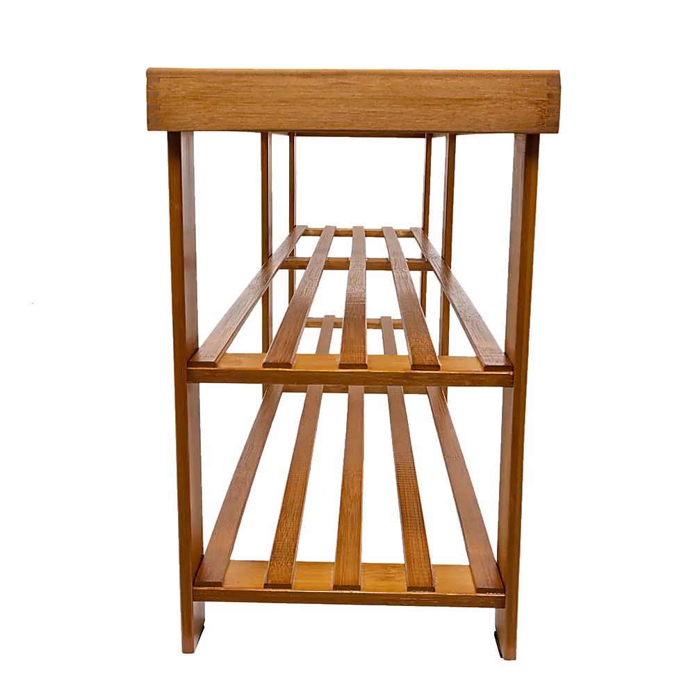 Bamboo Shoe Rack Wooden Bench Storage Organiser Cabinet Holder Stool - Furniture > Office