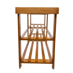 Bamboo Shoe Rack Wooden Bench Storage Organiser Cabinet Holder Stool - Furniture > Office