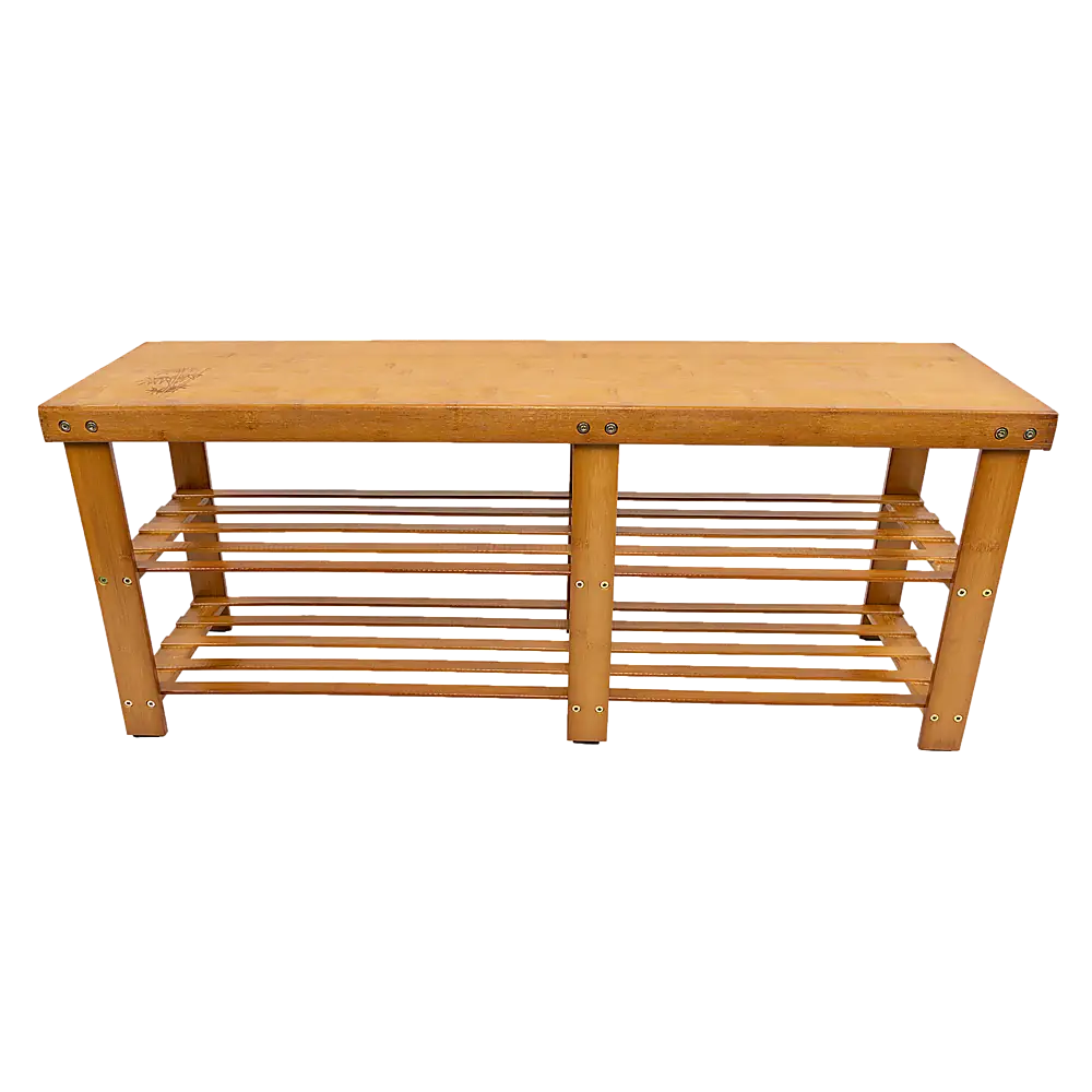 Bamboo Shoe Rack Wooden Bench Storage Organiser Cabinet Holder Stool - Furniture > Office