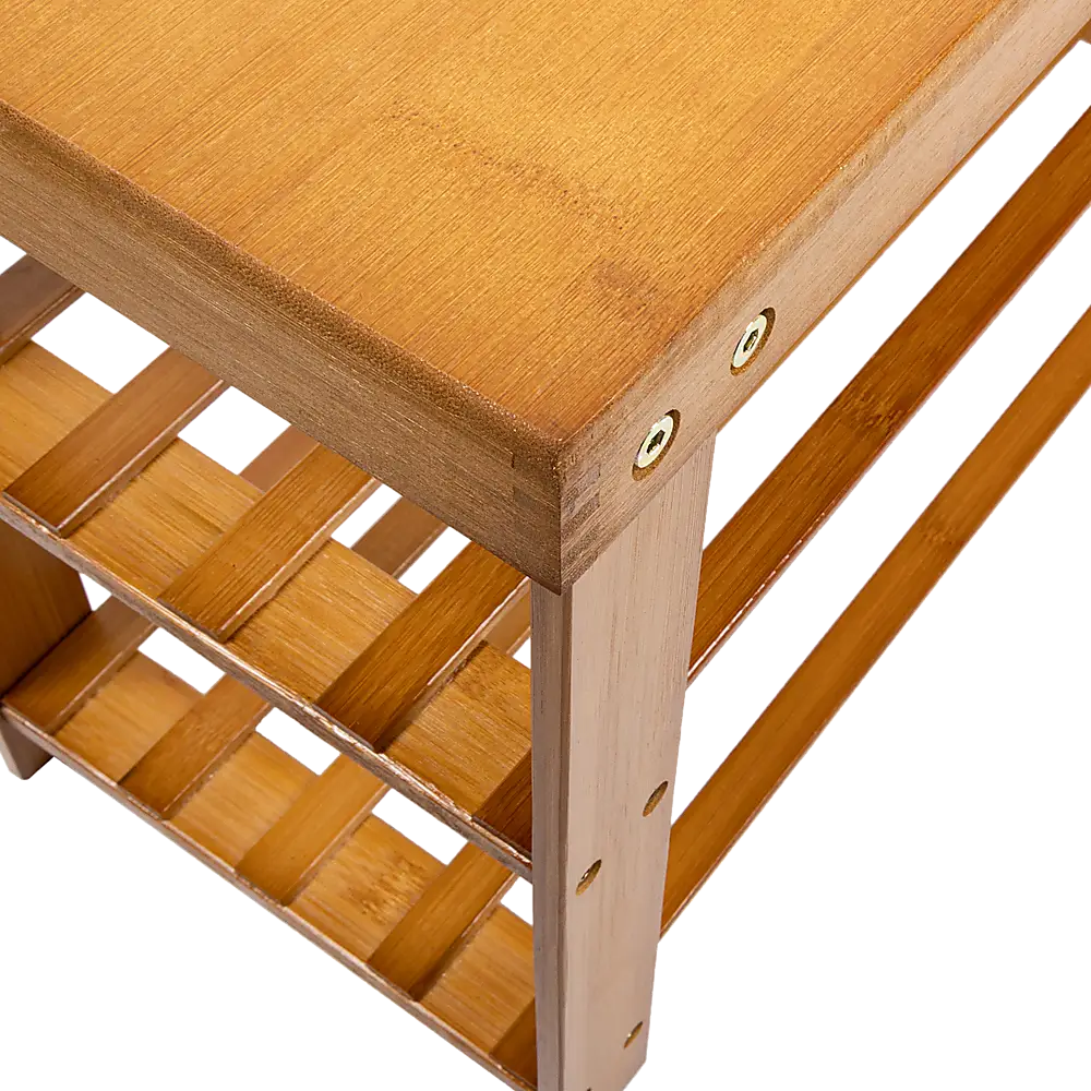 Bamboo Shoe Rack Wooden Bench Storage Organiser Cabinet Holder Stool - Furniture > Office