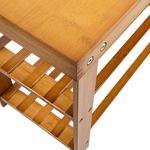 Bamboo Shoe Rack Wooden Bench Storage Organiser Cabinet Holder Stool - Furniture > Office