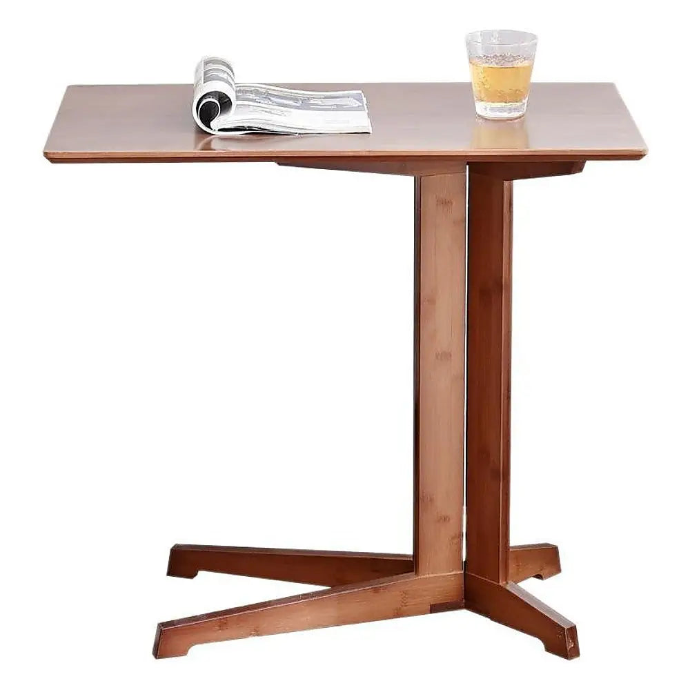 Bamboo Side Table for Sofa Living Room Bedroom or Bedside Nightstand - Furniture > Office