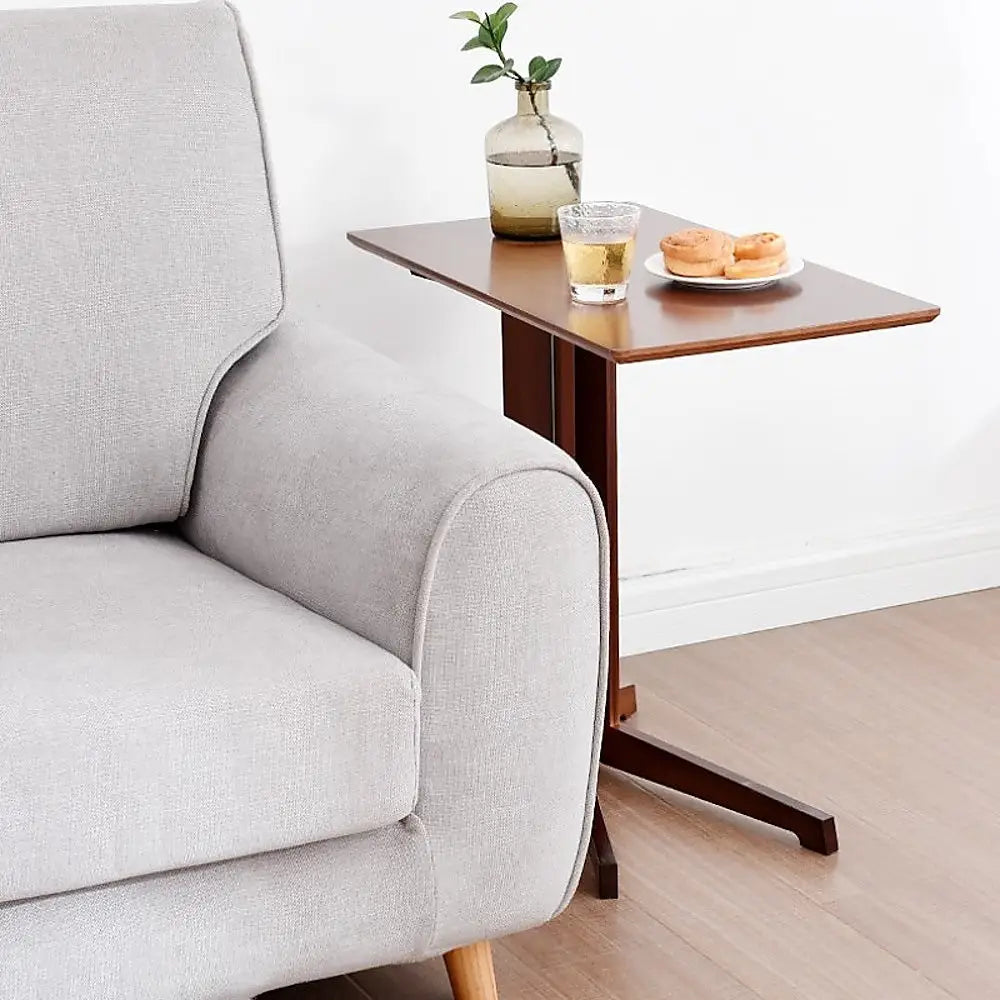 Bamboo Side Table for Sofa Living Room Bedroom or Bedside Nightstand - Furniture > Office